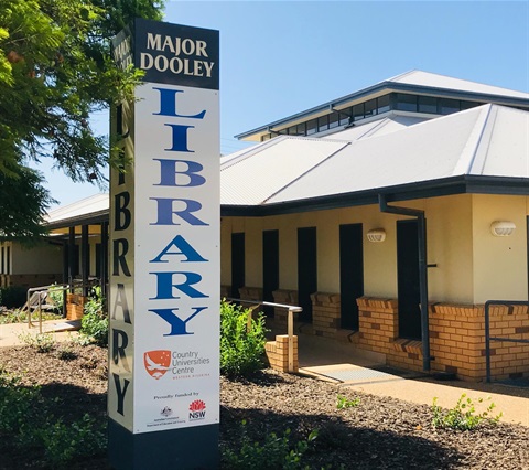 Library - front and sign
