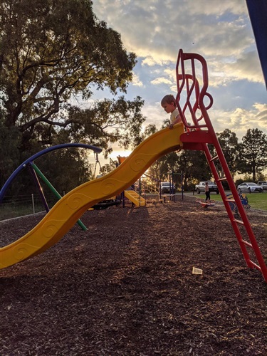 Whitton Park - child on slide